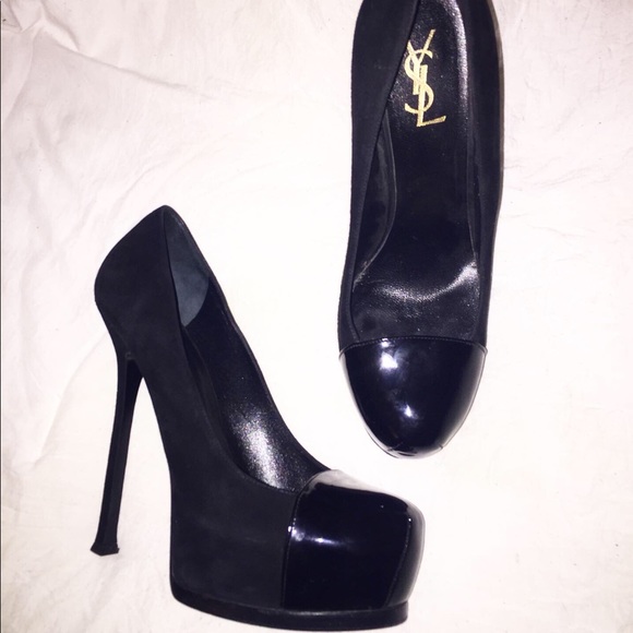 Yves Saint Laurent Shoes - 👼SOLD👼Authentic YSL Black Suede & patent leather